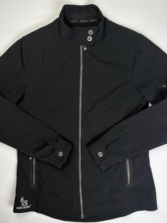 OGIO Women’s Soft Shell Jacket Black Moto Full Zip Novo Nordisk Logo Size M